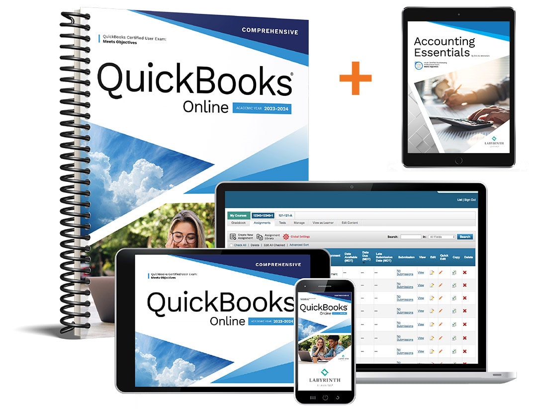 QuickBooks Online 2023 2024 Comprehensive Accounting Essentials   Item QBO 23 24 AE 1074b 